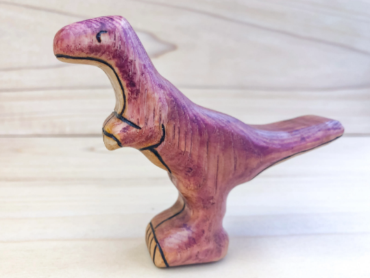 Wooden Velociraptor Toy