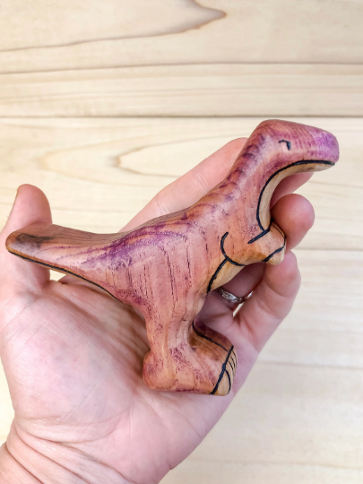 Wooden Velociraptor Toy