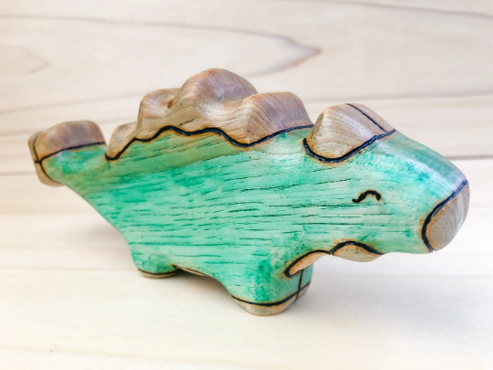 Wooden Ankylosaurus Toy