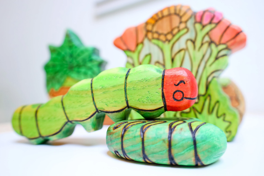 Wooden Caterpillar Toy