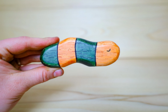 Wooden Wooly Worm Toy