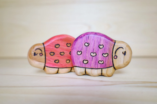 Wooden Lovebug Toy~ Pink Or Purple