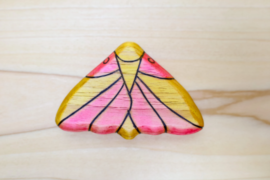 Wooden Rosy Maple Moth Toy