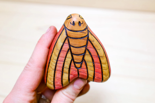 Wooden Colorful Moth Toy