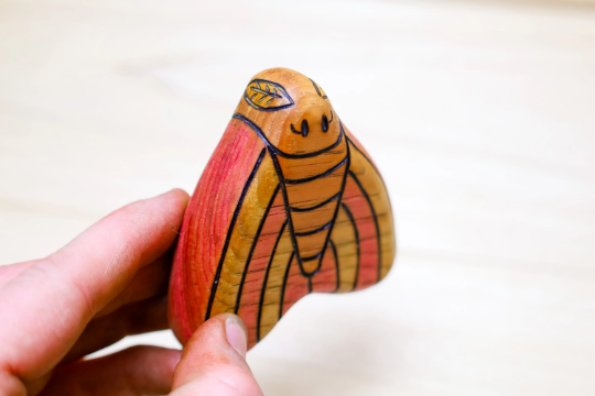 Wooden Colorful Moth Toy