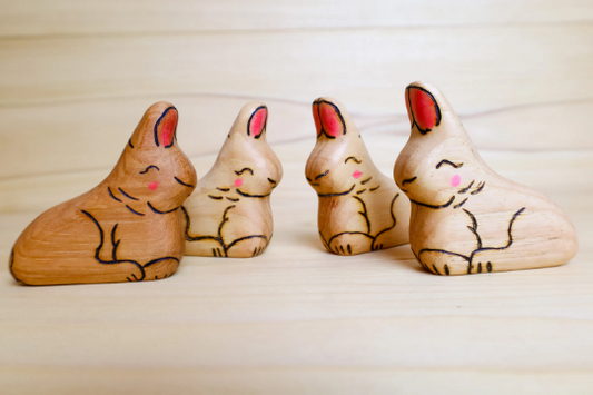 Wooden Snow Bunny Toy