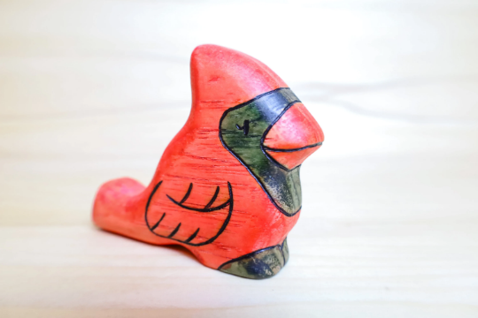Wooden Cardinal Bird Toy