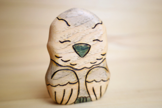 Wooden Snow Owl Toy