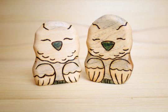 Wooden Snow Owl Toy