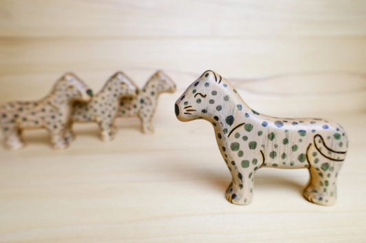 Wooden Snow Leopard Toy