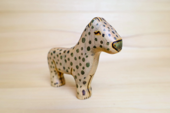 Wooden Snow Leopard Toy