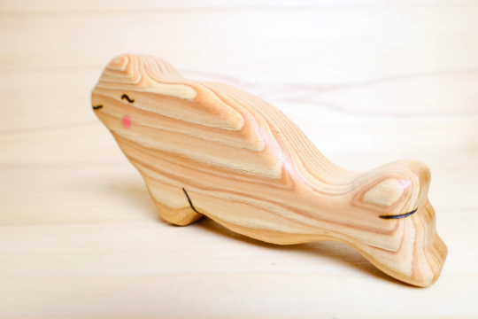 Wooden Beluga Whale Toy~ Mom Or Baby Beluga