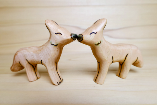 Wooden Arctic Fox Toy