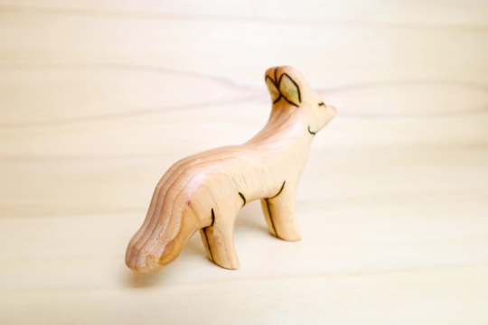 Wooden Arctic Fox Toy