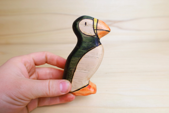 Wooden Puffin Toy