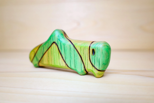 Wooden Green Grasshopper Toy