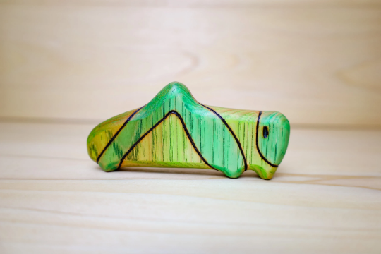 Wooden Green Grasshopper Toy