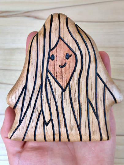 Wooden Lion's Mane Mushroom Toy