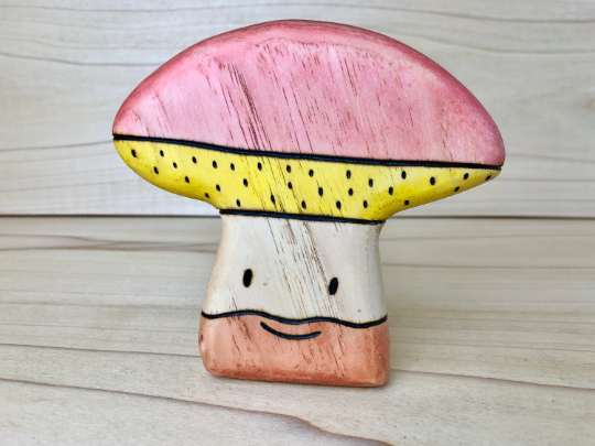 Wooden King Bolete Mushroom Toys