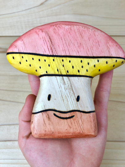 Wooden King Bolete Mushroom Toys