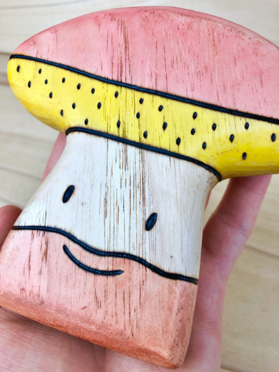 Wooden King Bolete Mushroom Toys