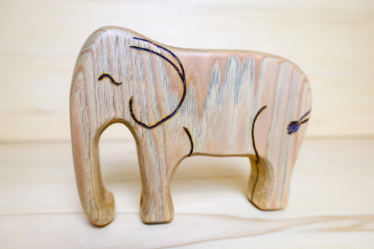 Large Wooden Elephant Toy