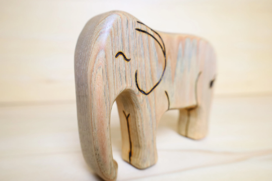 Large Wooden Elephant Toy