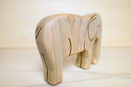 Large Wooden Elephant Toy