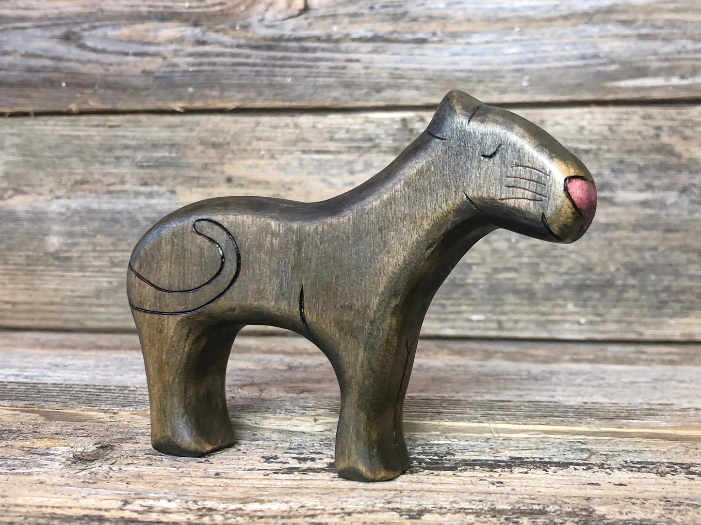 Wooden Panther Toy