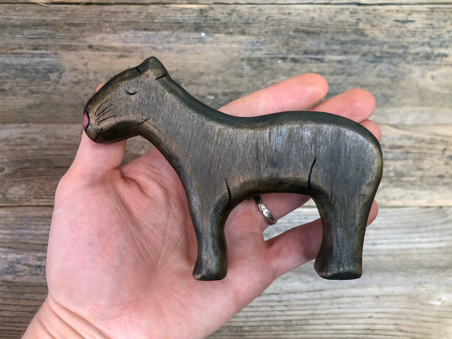 Wooden Panther Toy