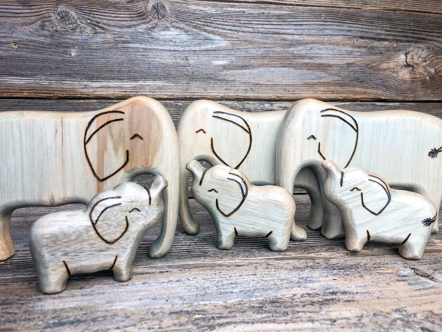 Wooden Baby Elephant Toy