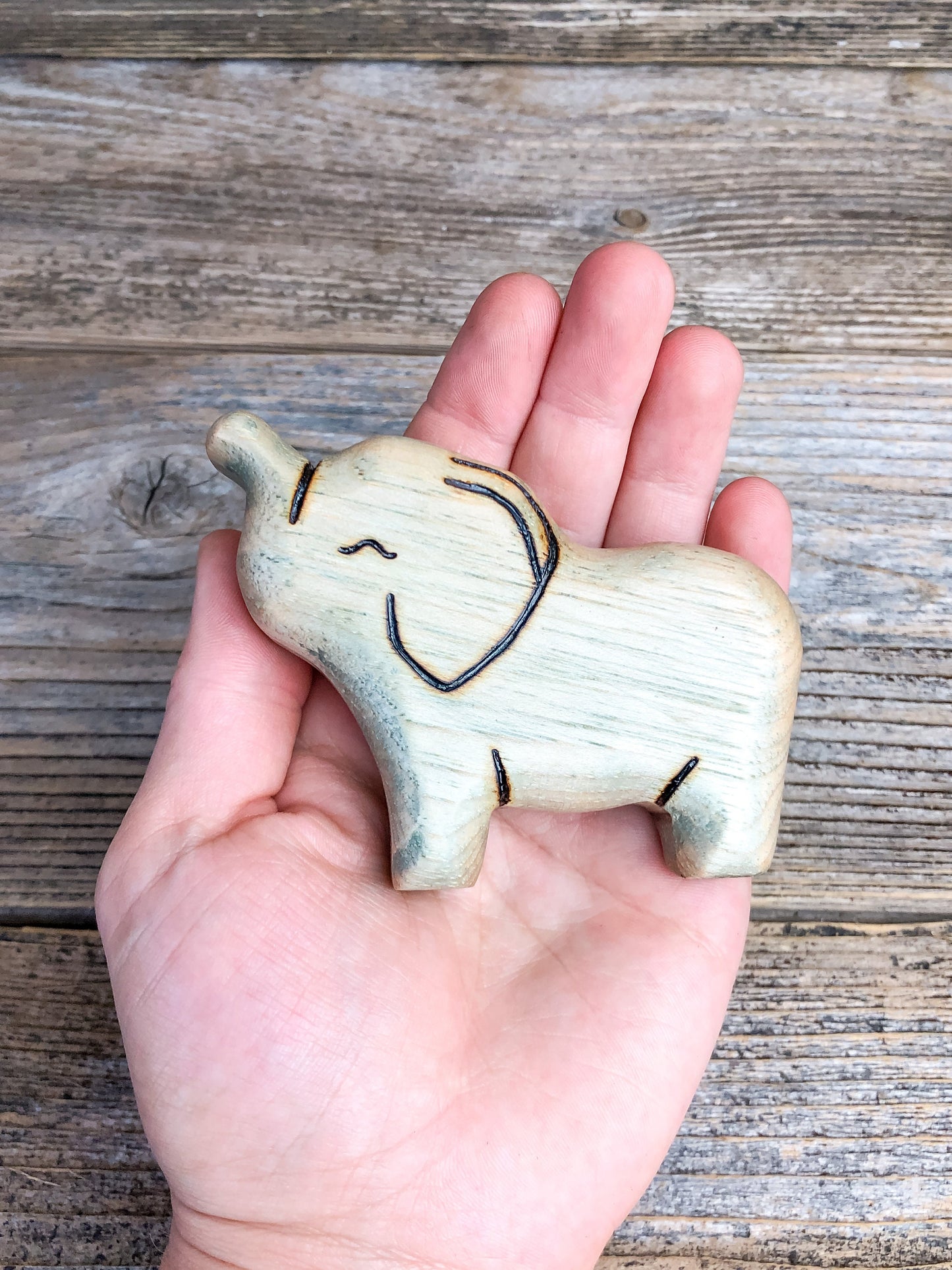 Wooden Baby Elephant Toy