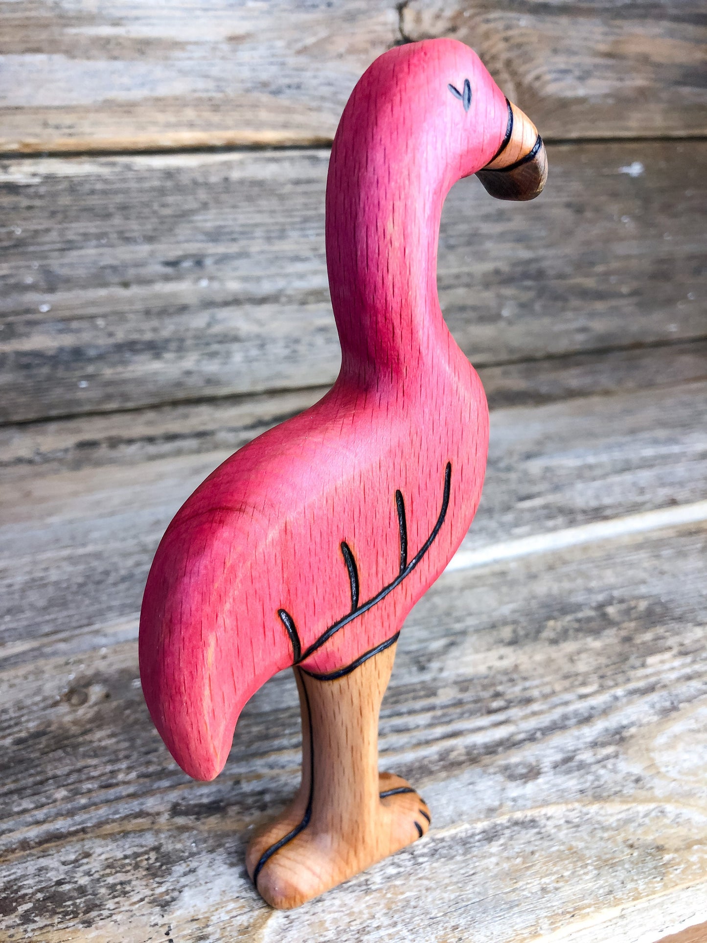 Wooden Flamingo Toy