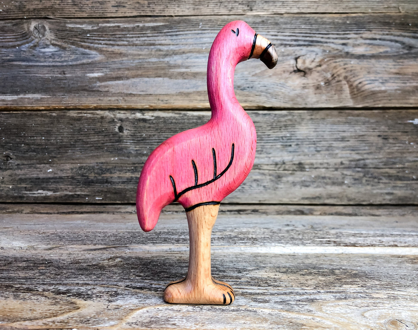 Wooden Flamingo Toy