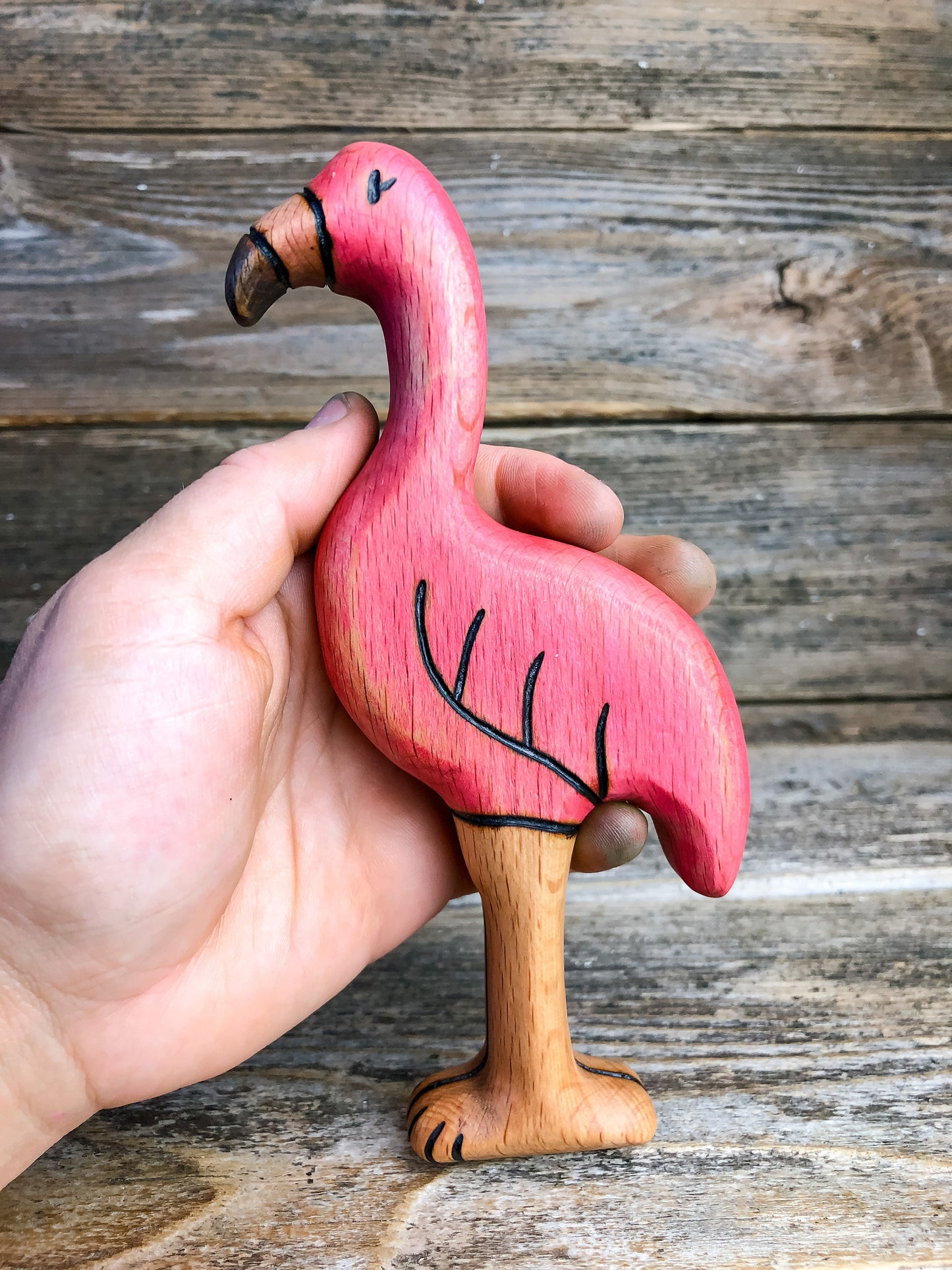 Wooden Flamingo Toy